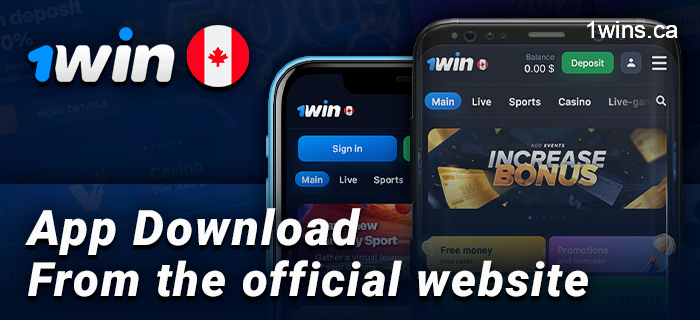 1Win website app for android and ios devices