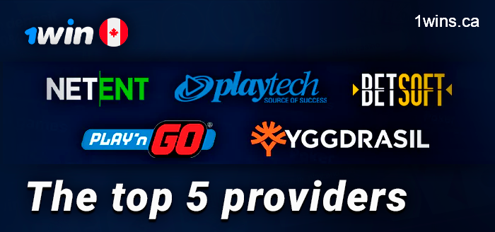 The best gambling providers on 1Win - NetEnt, Play'n Go, Playtech, Yggdrasil, BetSoft